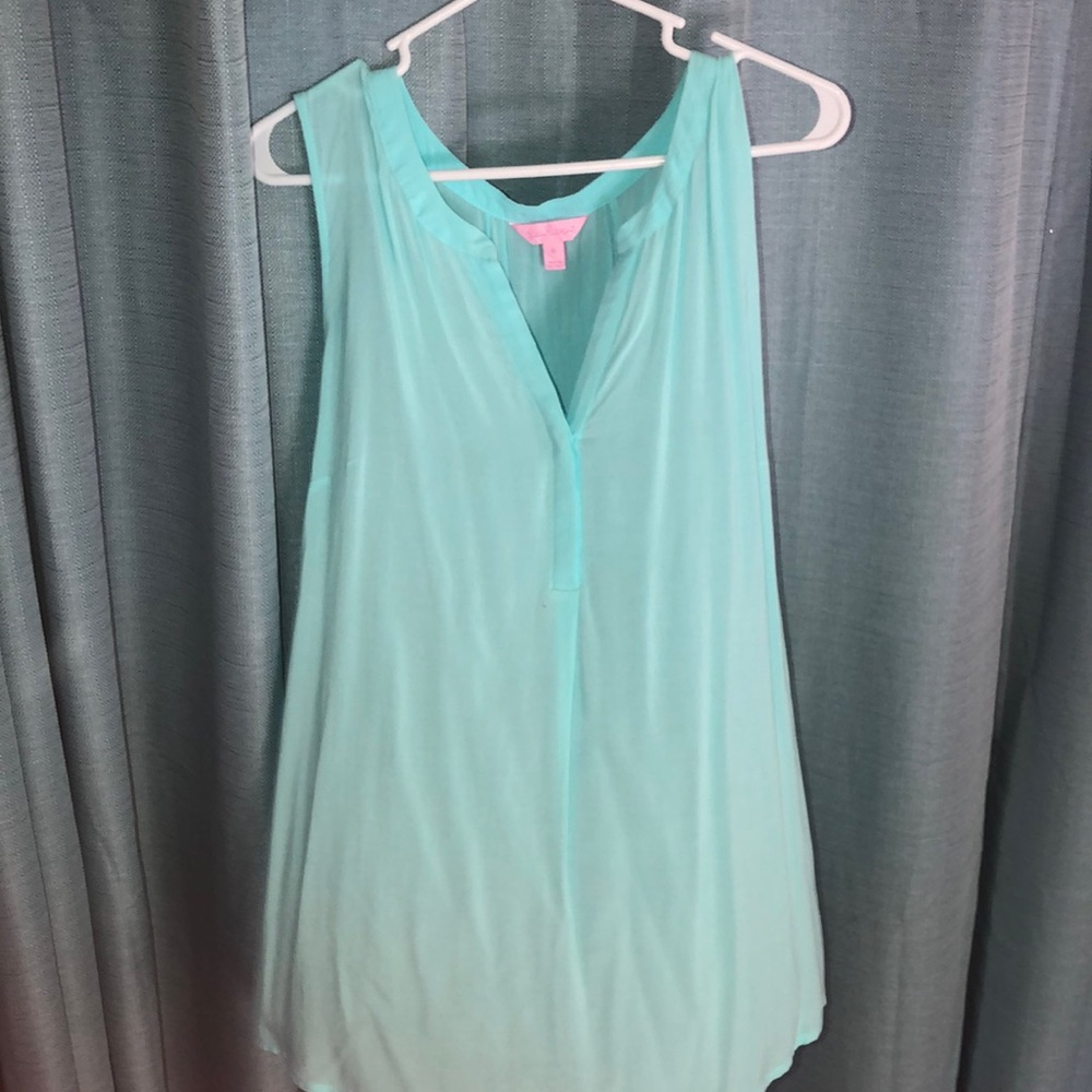 Flowy teal Lilly Pulitzer top